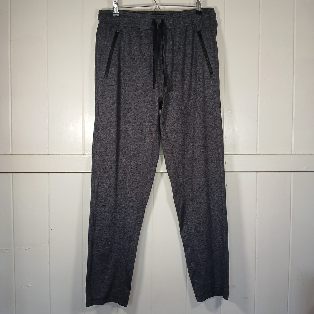 Alo Yoga Joggers Mens Large Gray Heathered Zipper Pockets
